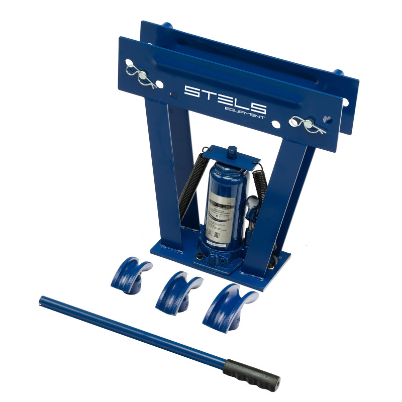 Трубогиб гидравлический, 8 т, в комплекте с башмаками 1/2-1, пластиковый кейс, Stels