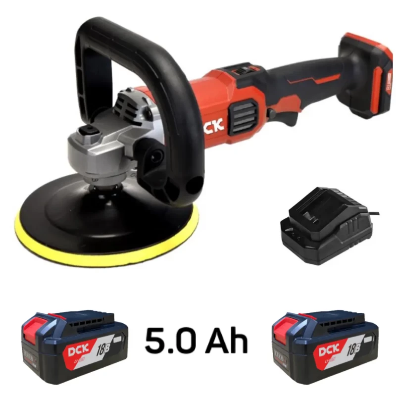 Шлифмашина угловая полировальная аккумуляторная DCK KDSP02-180