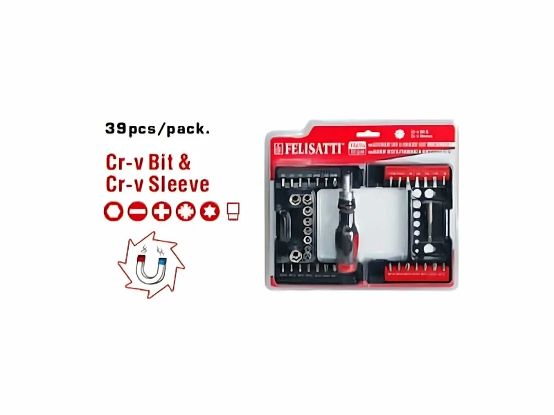 Набор бит и головок с держателем FELISATTI (39 пр.) 0614.5.0.00