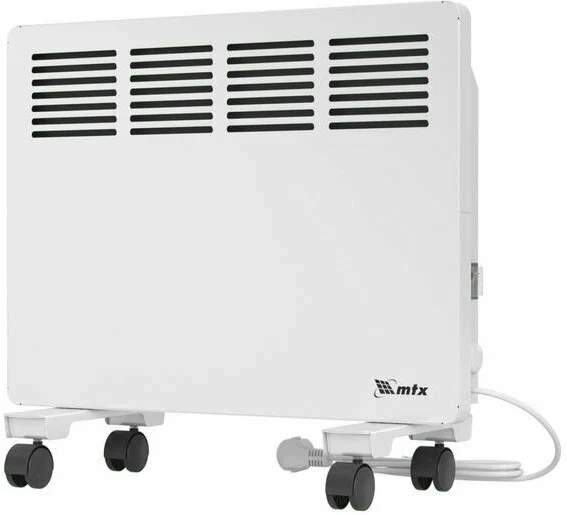 Конвектор электрический КМ-1000.1, 230 В, 1000 Вт, X-образный нагреватель, колеса, термостат // MTX