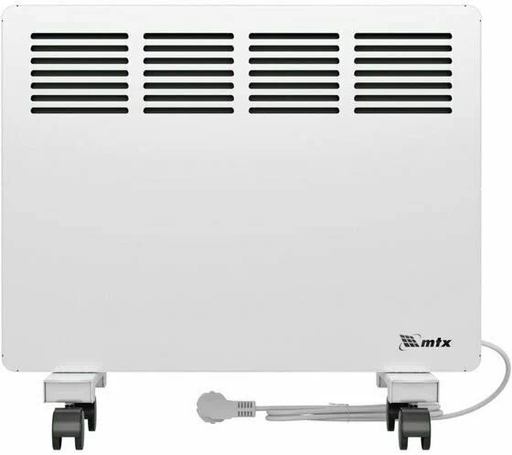 Конвектор электрический КМ-1000.1, 230 В, 1000 Вт, X-образный нагреватель, колеса, термостат // MTX