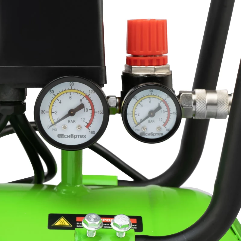 Компрессор безмаслянный малошумный МБ 2250/100, 2250 Вт, 100л, 400 л/мин Сибртех