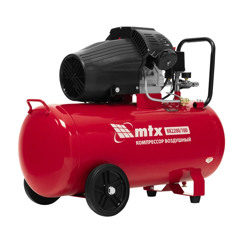 Компрессор воздушный КК-2200/100, 2,2 кВт, 350 л/мин, 100 л, прямой привод, масляный MTX