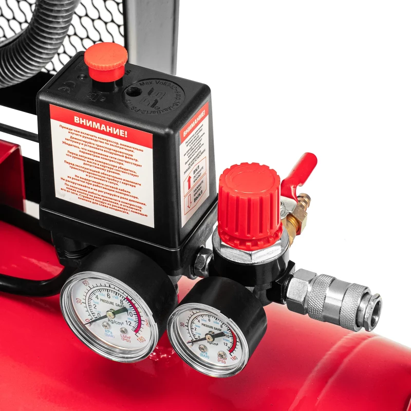 Компрессор воздушный ременный привод КР2500/80, 2,5 кВт, 80 литров, 420 л/мин МТХ