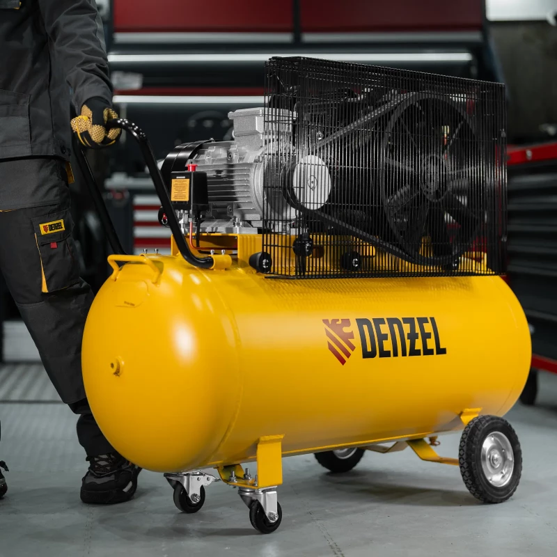 Компрессор воздушный рем. привод BCV 5500-T/200, 5,5 кВт, 200 литров, 850 л/мин Denzel