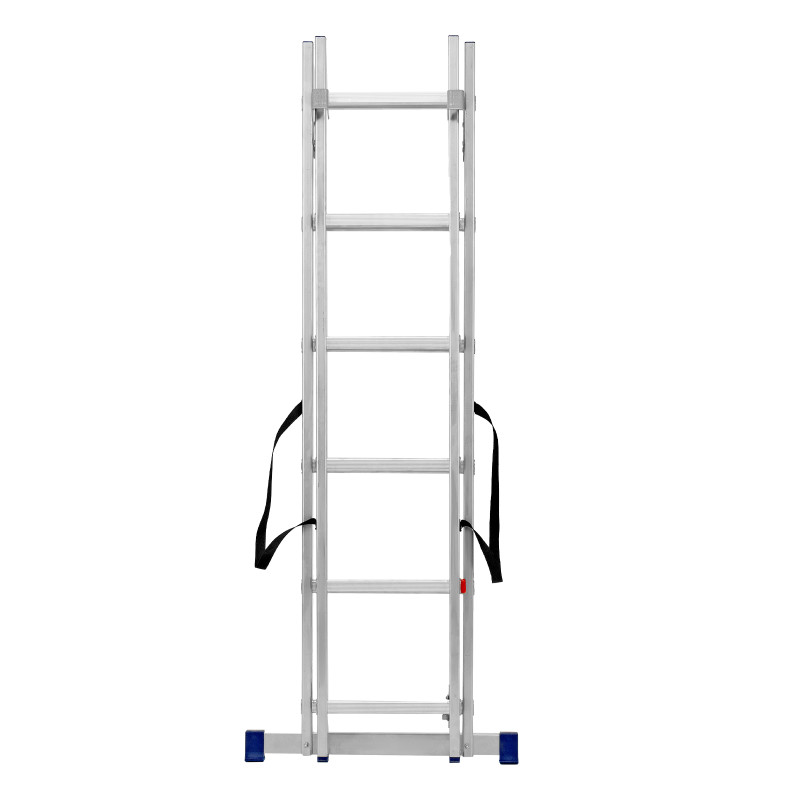 Лестница, 2 х 6 ступеней, алюминиевая, двухсекционная, Сибртех