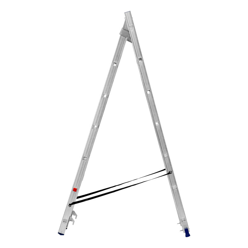 Лестница, 2 х 7 ступеней, алюминиевая, двухсекционная, Сибртех